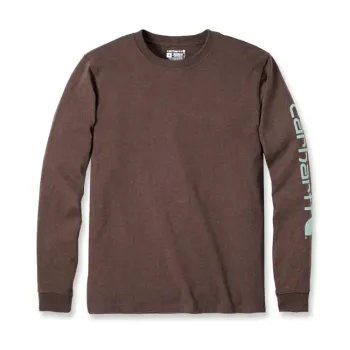 cafe 4 racer - Carhartt Tričko s dlhým rukávom Core logo heather grey - Carhartt Košile 