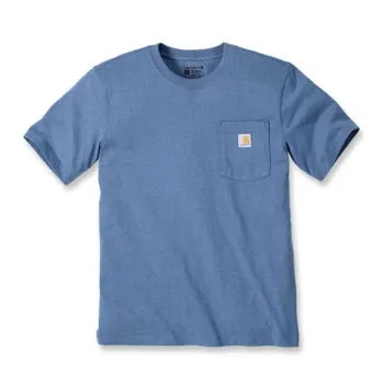 cafe 4 racer - Carhartt K87 Pocket S/S T-Shirt Thundercloud Heather - Carhartt Tričká 