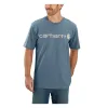 cafe 4 racer - Carhartt Core Logo T-Shirt S/S Thundercloud Heather - Carhartt Tričká 