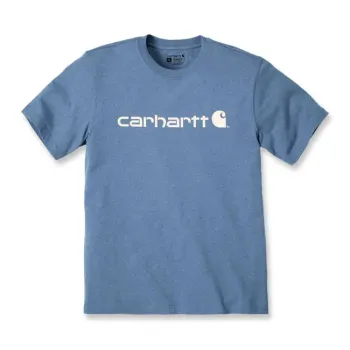 cafe 4 racer - Carhartt Core Logo T-Shirt S/S Thundercloud Heather - Carhartt Tričká 