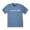 cafe 4 racer - Carhartt Core Logo T-Shirt S/S Thundercloud Heather - Carhartt Tričká 