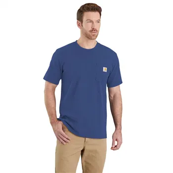 cafe 4 racer - Carhartt K87 Pocket S/S tričko deep ocean - Carhartt Tričká 