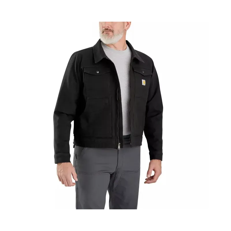 cafe 4 racer - Carhartt Duck  Relaxed Fit jacket black - Carhartt Jackets 