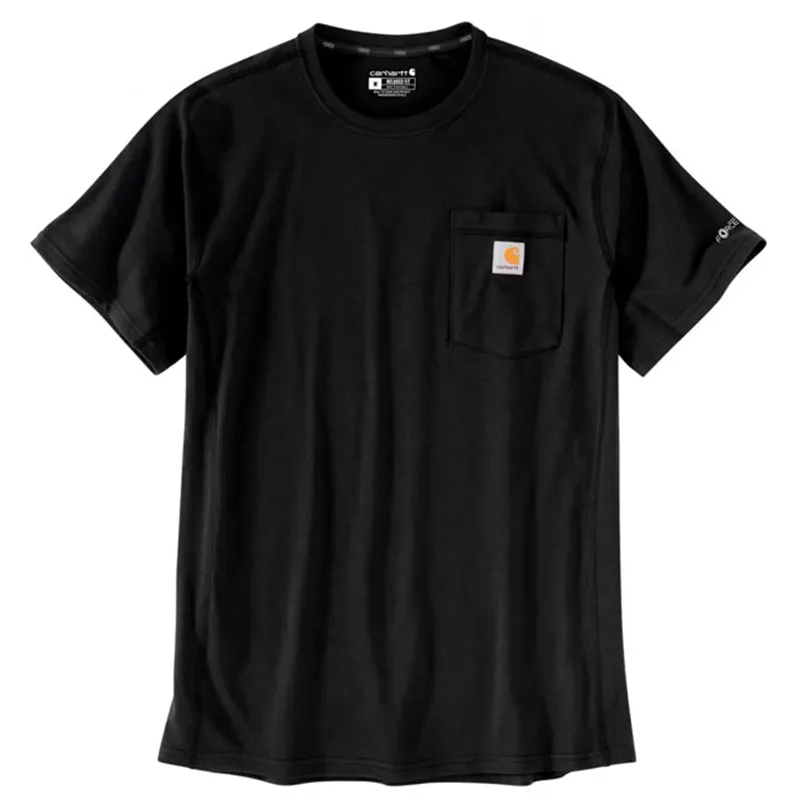 cafe 4 racer - Carhartt Force Pocket S/S tričko čierne - Carhartt Tričká 