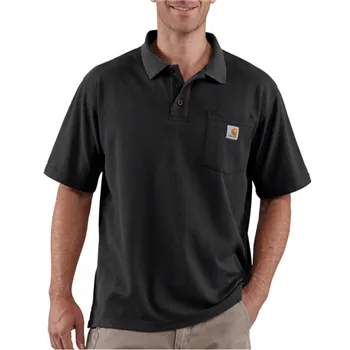 cafe 4 racer - Carhartt Midweight S/S Pocket Polo black - Carhartt T-Shirts 