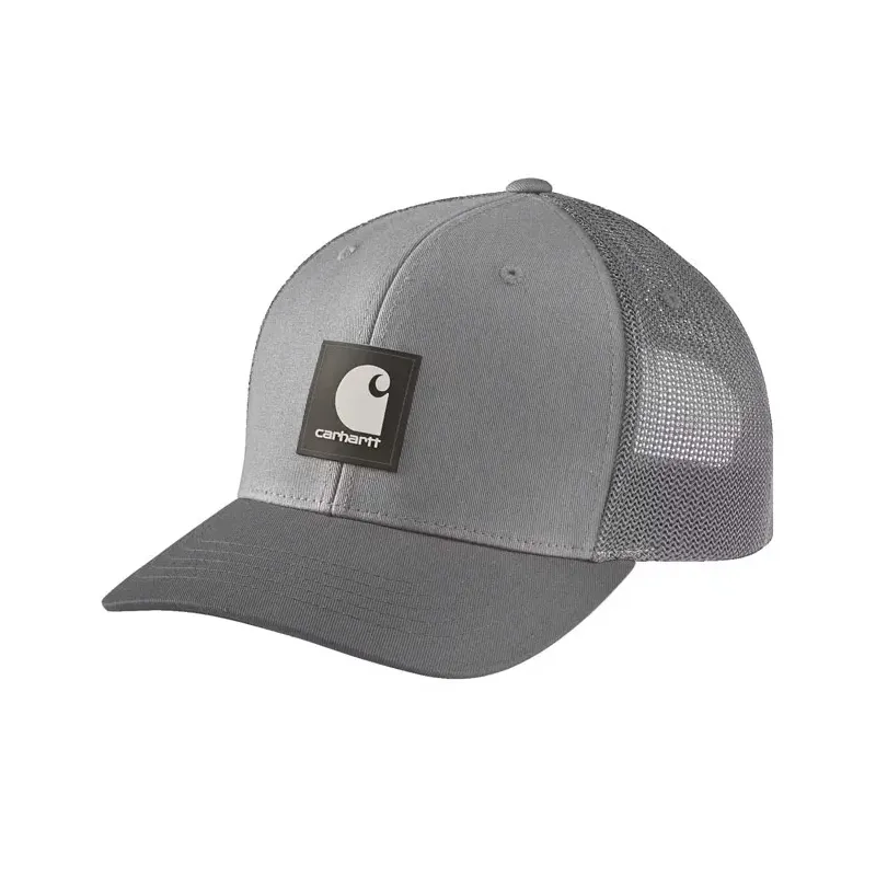 cafe 4 racer - Carhartt Twill Mesh-Back Logo Patch cap asphalt - Carhartt Caps 