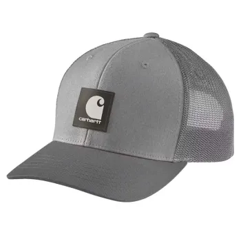 cafe 4 racer - Carhartt Twill Mesh-Back Logo Patch cap asphalt - Carhartt Caps 
