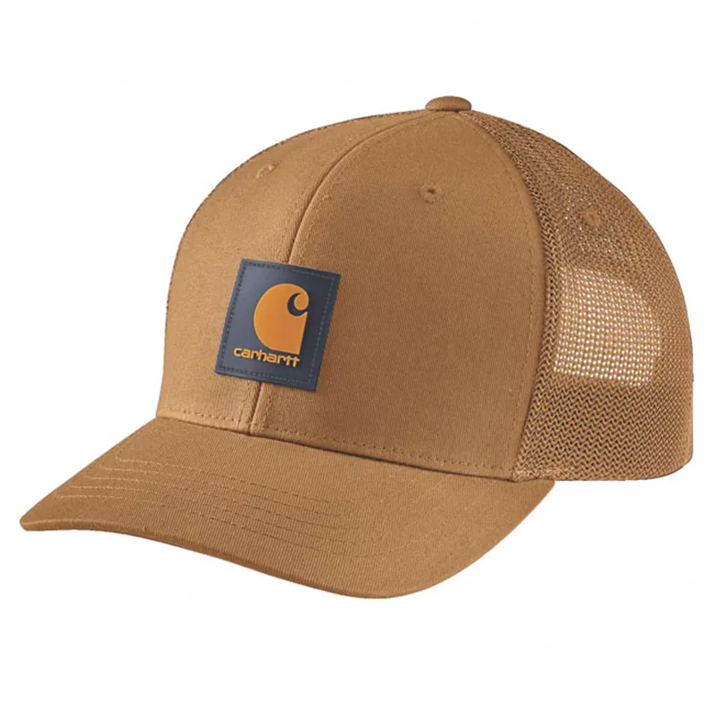 cafe 4 racer - Carhartt Twill Mesh-Back Logo Patch cap carhartt brown/honey - Carhartt Caps 