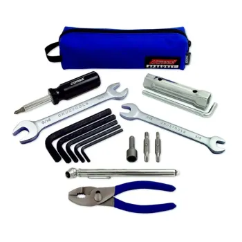 cafe 4 racer - Longride, Classic tool roll waxed cotton. Black, Universal - LONGRIDE Tools 