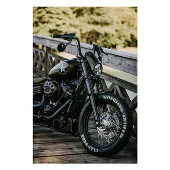 cafe 4 racer - Cult-Werk, headlamp mask Custom. Gloss black - Cult-Werk Front Headlamp Masks 