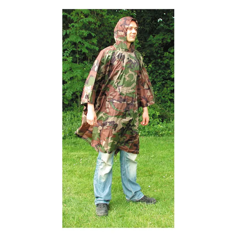 cafe 4 racer - FOSTEX PONČO WOODLAND CAMO - Army Surplus Na Cestovanie 