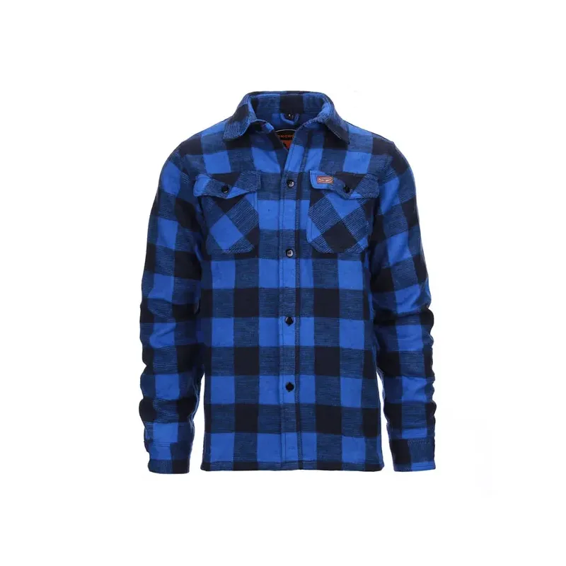 cafe 4 racer - Lumberjack flannel shirt checkered blue/black - Army Surplus Shirts 