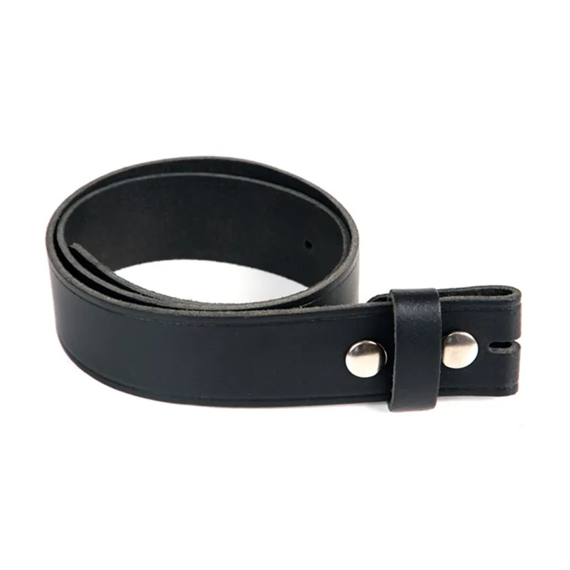 cafe 4 racer - Leather belt without buckle black - Army Surplus Belt 