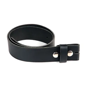 cafe 4 racer - Leather belt without buckle black - Army Surplus Belt 