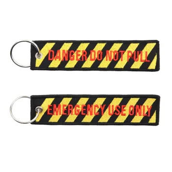 cafe 4 racer - Danger do not pull keychain - Army Surplus Key Chain 