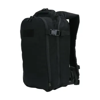 cafe 4 racer - Longride, click-on Old Chopper saddlebag waxed cotton. Black, Universal - LONGRIDE Bags 