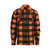 cafe 4 racer - Lumberjack flannel shirt checkered orange/black - Army Surplus Shirts 