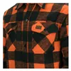 cafe 4 racer - Lumberjack flannel shirt checkered orange/black - Army Surplus Shirts 