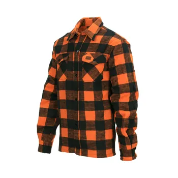 cafe 4 racer - Lumberjack flannel shirt checkered orange/black - Army Surplus Shirts 