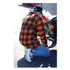 cafe 4 racer - Lumberjack flannel shirt checkered orange/black - Army Surplus Shirts 