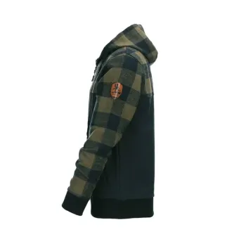 cafe 4 racer - Bunda Lumbershell čierna/olivová - Army Surplus Bundy 