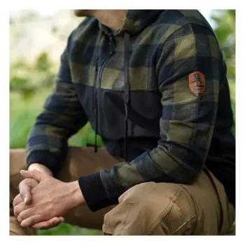 cafe 4 racer - Bunda Lumbershell čierna/olivová - Army Surplus Bundy 