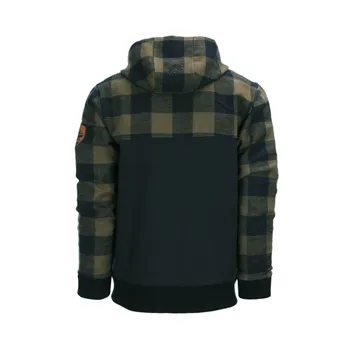 cafe 4 racer - Bunda Lumbershell čierna/olivová - Army Surplus Bundy 