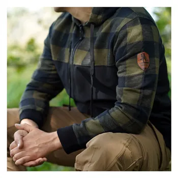 cafe 4 racer - Bunda Lumbershell čierna/olivová - Army Surplus Bundy 