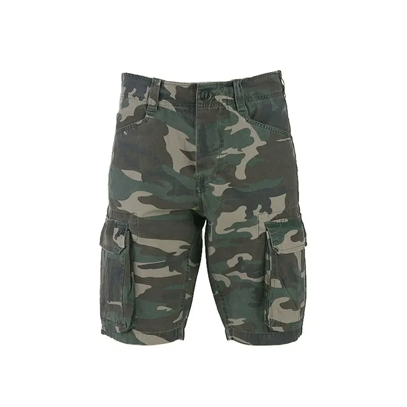 cafe 4 racer - Fostex Cargo short woodland stonewashed - Army Surplus Kraťasy 
