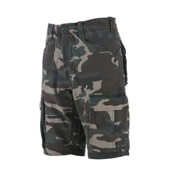 cafe 4 racer - Fostex Cargo short woodland stonewashed - Army Surplus Kraťasy 