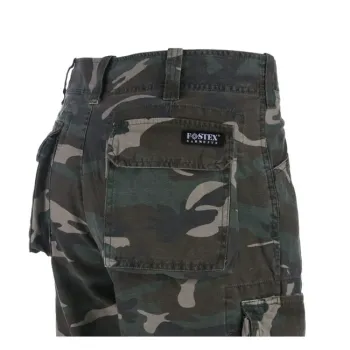 cafe 4 racer - Fostex Cargo short woodland stonewashed - Army Surplus Kraťasy 