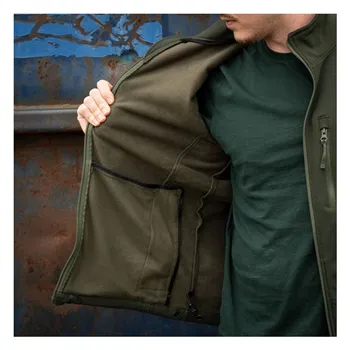 cafe 4 racer - Fostex softshelová bunda outdoor zelená - Army Surplus Bundy 