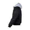 cafe 4 racer - MA-1 hooded bomber jack black - Army Surplus Jackets 