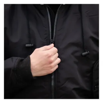 cafe 4 racer - MA-1 hooded bomber jack black - Army Surplus Jackets 