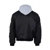 cafe 4 racer - MA-1 hooded bomber jack black - Army Surplus Jackets 