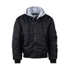 cafe 4 racer - MA-1 hooded bomber jack black - Army Surplus Jackets 