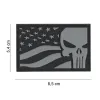 cafe 4 racer - Army Surplus Punisher USA flag patch grey - Army Surplus Nášivky 