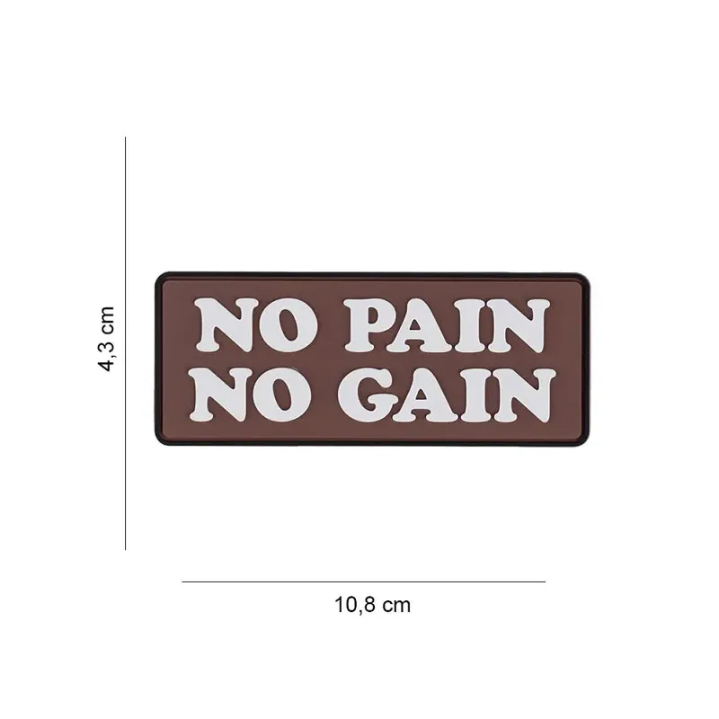 cafe 4 racer - Army Surplus Patch 3D PVC No pain No Gain - Army Surplus Nášivky 