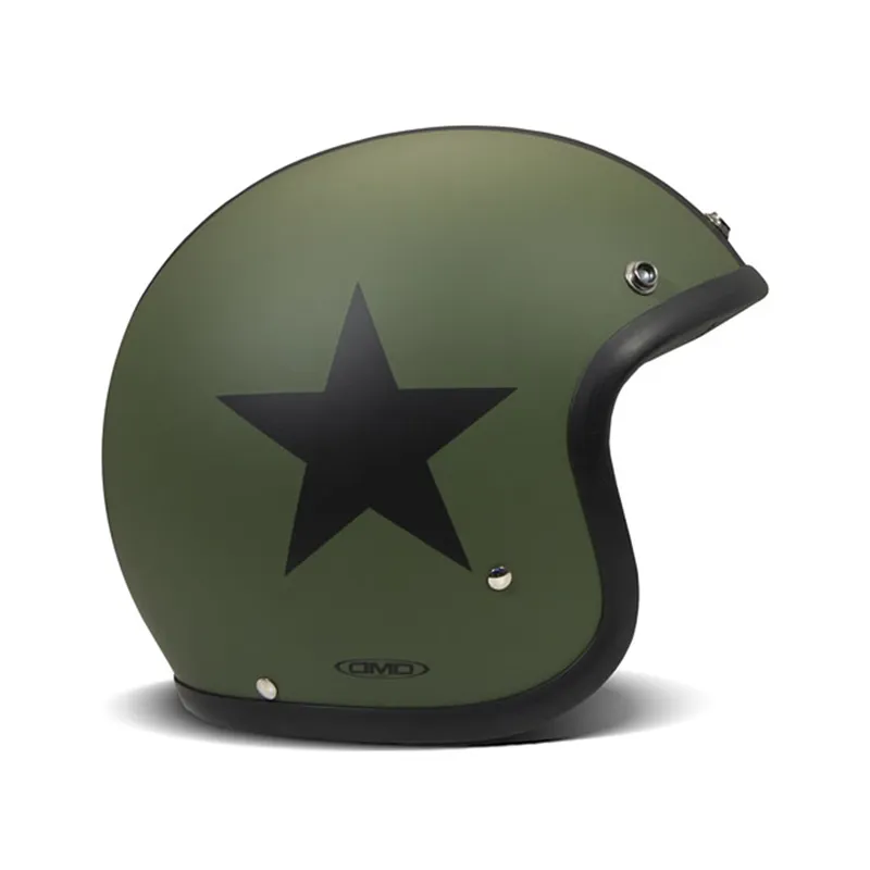 cafe 4 racer - DMD Vintage helmet Star Green - DMD DMD Vintage open helmet 