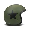 cafe 4 racer - DMD Vintage helmet Star Green - DMD DMD Vintage open helmet 