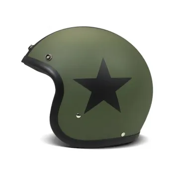 cafe 4 racer - DMD Vintage helmet Star Green - DMD DMD Vintage open helmet 