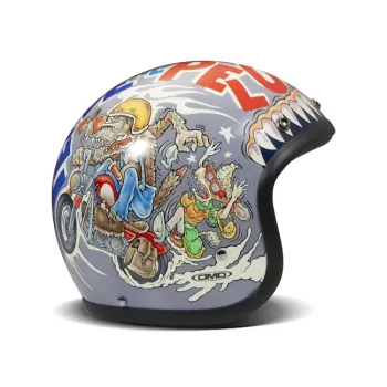 cafe 4 racer - DMD Retro prilba Ghost Rider - DMD DMD vintage otvorená prilba 