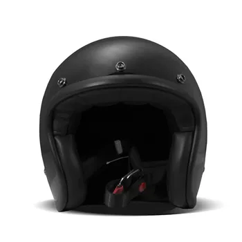 cafe 4 racer - DMD Retro prilba Solid Black - DMD DMD vintage otvorená prilba 