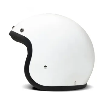 cafe 4 racer - DMD Retro prilba Solid White - DMD DMD vintage otvorená prilba 