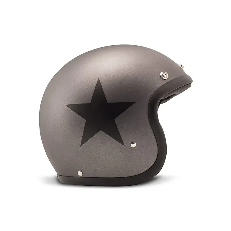 cafe 4 racer - DMD Retro prilba Star Grey - DMD DMD vintage otvorená prilba 