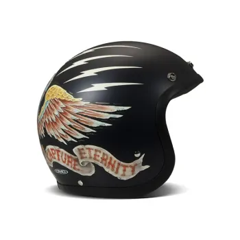 cafe 4 racer - DMD Retro helmet Solid Black - DMD DMD Vintage open helmet 