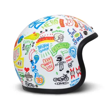 cafe 4 racer - DMD Vintage helmet red - DMD DMD Vintage open helmet 