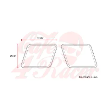 cafe 4 racer - Vintage Parallelogram 2pcs - C-RACER Side numbers plates 