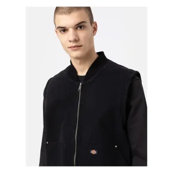 cafe 4 racer - Dickies Duck Canvas vesta stone washed černá - DICKIES Vesty 