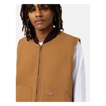 cafe 4 racer - Vesta Dickies Duck Canvas stone washed brown duck - DICKIES Vesty 